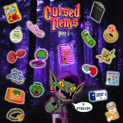 Sachet de 18 stickers CURSED ITEMS PART.1