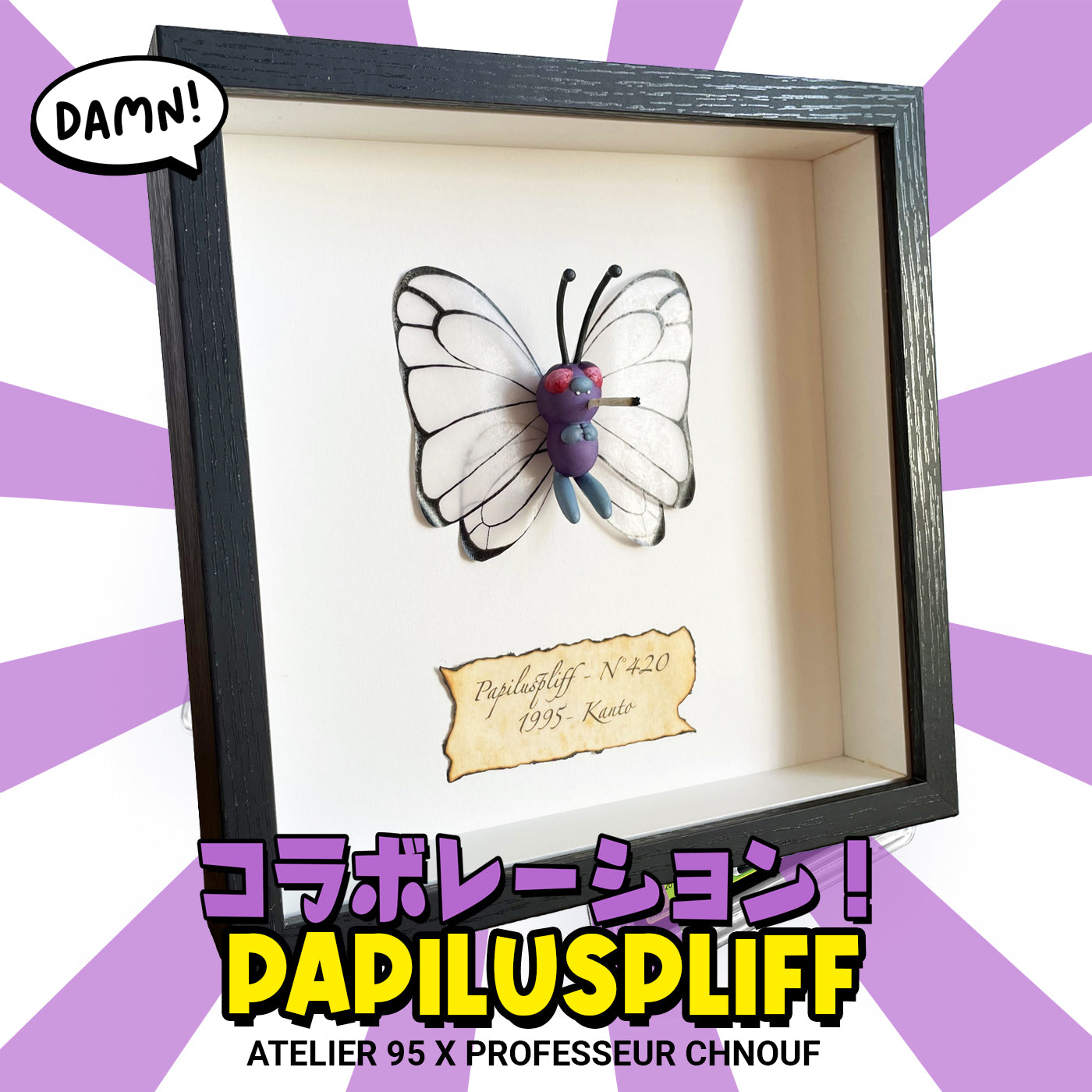 Cadre Papiluspliff 3D + carte gradée (Collab)