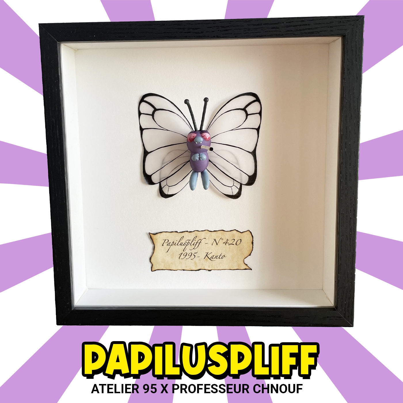 Cadre Papiluspliff 3D + carte gradée (Collab)
